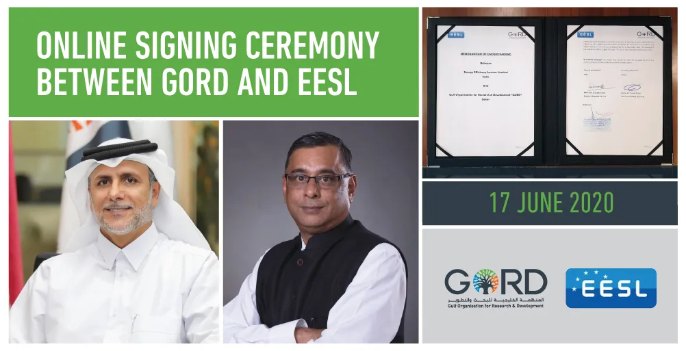 GORD partners with EESL to support Qatari organizations in implementing energy efficiency and sustainable energy solutions through a new MoU.